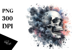 Artistic Skull Splash PNG Product Image 1