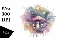 Pastel Glossy Mystical Mushroom PNG Product Image 3