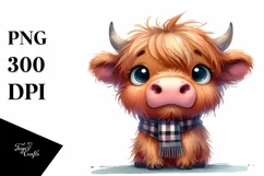 Expressive Very Funny Highland Cow PNG Product Image 1