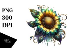Shiny Sunflower Metallic | Sublimation | Clipart Product Image 3