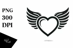 Heart with Wings, Retro PNG Product Image 1