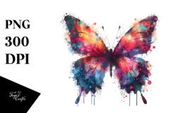 Colorful Butterfly Silhouettes PNG Product Image 1