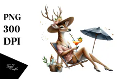 Golden Deer Beachwear Cocktail PNG Product Image 1
