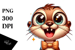 Silly Cartoon Tiger with Sparkly Eyes PNG Product Image 1