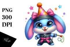 Vibrant Cute Baby Rabbit PNG Product Image 1