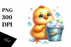 Colorful Small Baby Chicken PNG Product Image 1