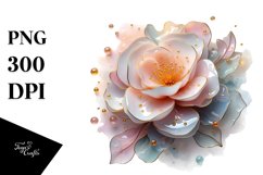 Glossy Camellia with Insertions, High-Res PNG Product Image 1