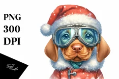 Expressive Vizsla in Winter Attire PNG Product Image 1