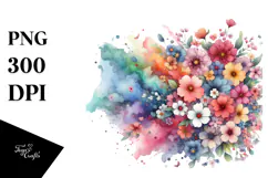 Colorful Flower Spring Flowers PNG Product Image 1