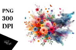 Colorful Flower Spring Flowers PNG Product Image 1