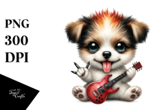 Artistic Baby Puppy in Watercolor PNG Product Image 1