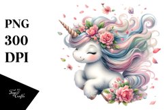 Cute Baby Unicorn Tumbling Spring | Clipart Product Image 3