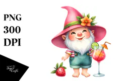 Cute Gnome in Summer Clothes PNG Product Image 1
