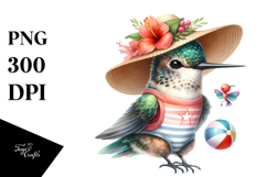 Baby Hummingbird Watercolor Clipart Product Image 1