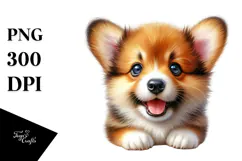 Watercolor Baby Pembroke Welsh Corgi Product Image 1