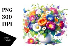 Vibrant Colorful Vase Morning Glory Product Image 3