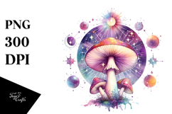 Magical Celestial Mushroom Tarot PNG Product Image 1
