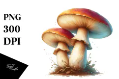 detailed Pastel Mushroom PNG Product Image 1