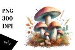detailed Pastel Mushroom PNG Product Image 1