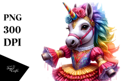 Colorful Baby Unicorn in Volta Dancer&#039;s Outfit Product Image 1