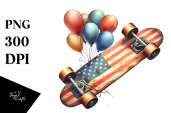 Vintage Skateboard with Balloons, 20 oz Tumbler Product Image 1