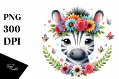 Adorable Vibrant Zebra, Transparent PNG Product Image 1