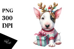 Watercolor Bull Terrier PNG Product Image 3