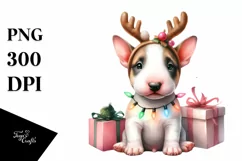 Expressive Baby Bull Terrier, Pastel PNG Product Image 1