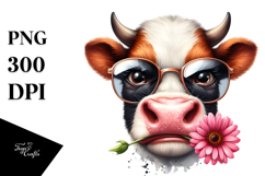 Funny Baby Cow with Sunglasses Product Image 1