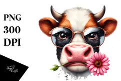 Funny Baby Cow with Sunglasses Product Image 1