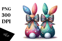 Vintage Bunnies Sitting PNG Product Image 1