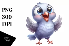 Funny Baby Dove PNG Product Image 1