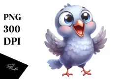 Funny Baby Dove PNG Product Image 1