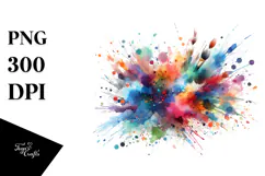 splashes splatter colorful brushstroke PNG Product Image 1