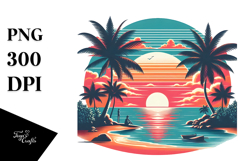Retro Beach Sunset, 20 oz Tumbler Product Image 1