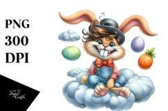 Goofy Bunny on Cloud PNG Product Image 1