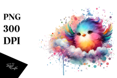 Cute Bird Splashes PNG Product Image 1