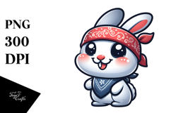 Cute Cartoon Rabbit, PNG Product Image 1