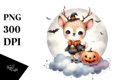 Simple Baby Deer in Halloween Costume, Transparent PNG Product Image 1