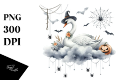 Swan Dressed for Halloween PNG Product Image 1