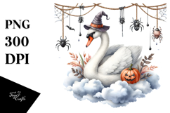Swan Dressed for Halloween, Festive PNG Product Image 1