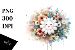 Flower made of Splashes PNG Product Image 1