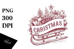 colorful Merry Christmas Png Product Image 5