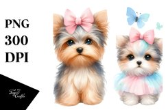 Cute Pastel Yorkshire Terrier Clipart Product Image 3