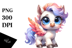 Baby Poney Dove Watercolor Funny | Sublimation | Clipart Product Image 1