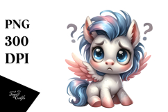 Baby Poney Dove Watercolor Funny | Sublimation | Clipart Product Image 1