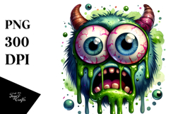 Terrified Eyeball Monster PNG Product Image 1