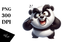 Silly Cartoon Panda PNG Product Image 1