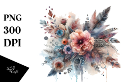 Boho Flower Splashes PNG Product Image 1