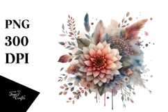 Boho Flower Splashes PNG Product Image 1